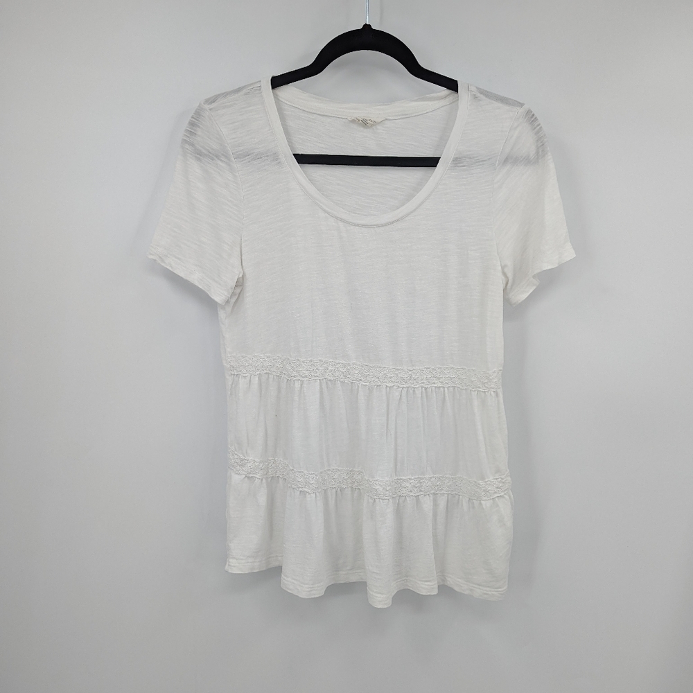 CASLON Lace Detail Short Sleeve Tee